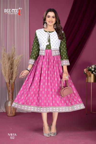 NAVYA BY DEECEE DESIGNER LONG SCREEN PRINT KURTI WHOLESALER IN SURAT